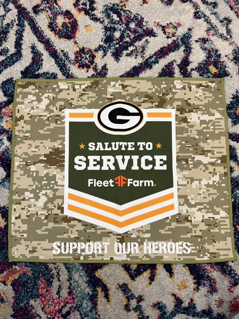 Packers "Salute to Service" Camouflage rally towel